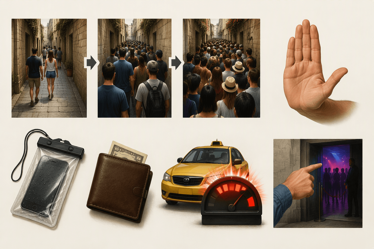 Stay safe: colors, crowds, consent, and scams